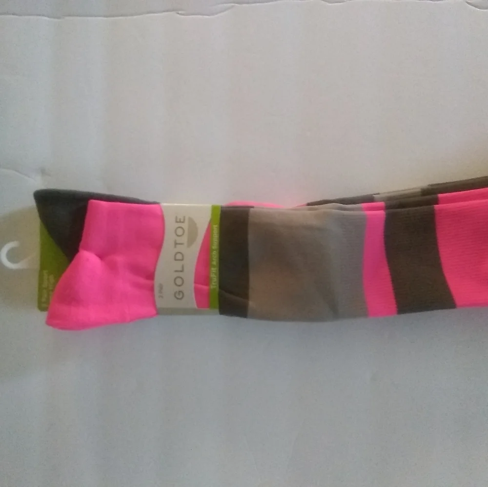 NWT 2 Pair GOLDTOE  TruFit Arch Support Knee High